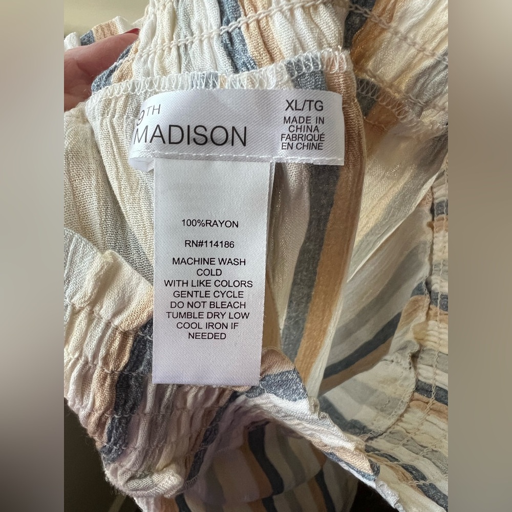 89 & Madison - XL - Pants - Multi colored Striped - Picture 5 of 5